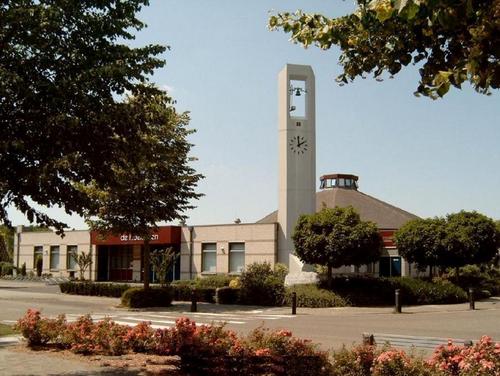 Vooraanzicht van de Hoeksteen vroeger